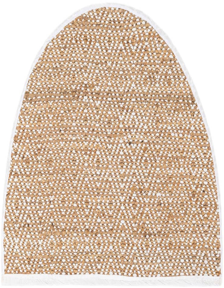 Detail image of 2' 7 x 4'  Hand Woven Braided Jute Hearth Rug