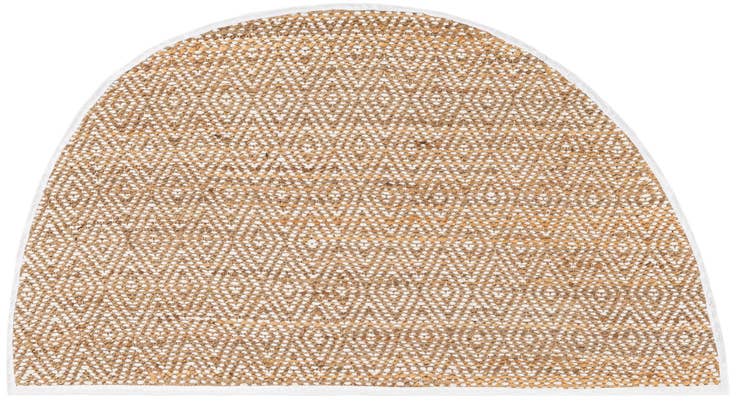 Detail image of 3' x 6' Hand Woven Braided Jute Hearth Rug