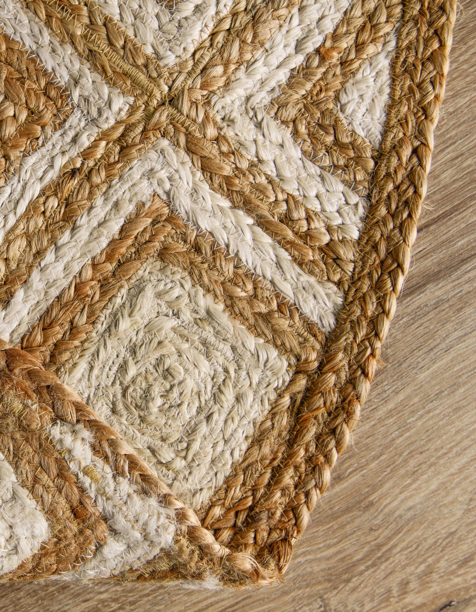 2' 2 x 3' 7 Handmade Braided Jute Hearth Rug