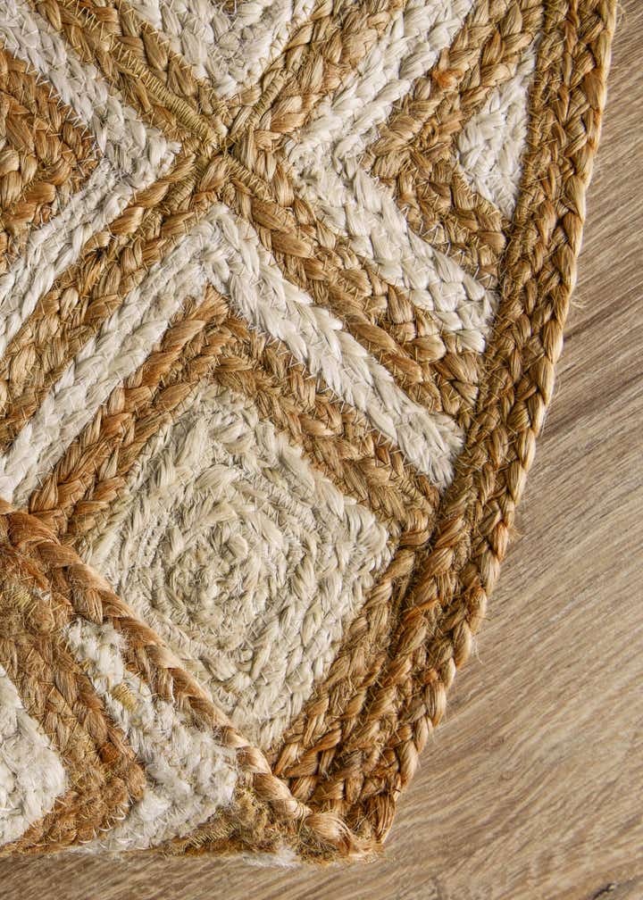 2' 2 x 3' 7 Handmade Braided Jute Hearth Rug