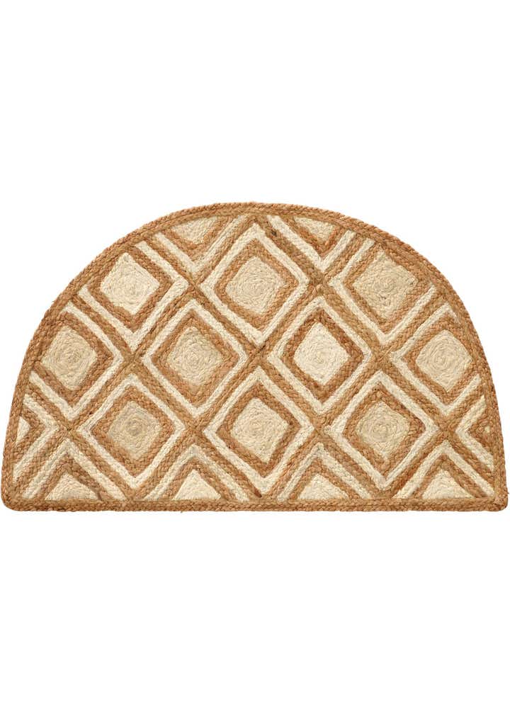 2' 2 x 3' 7 Handmade Braided Jute Hearth Rug