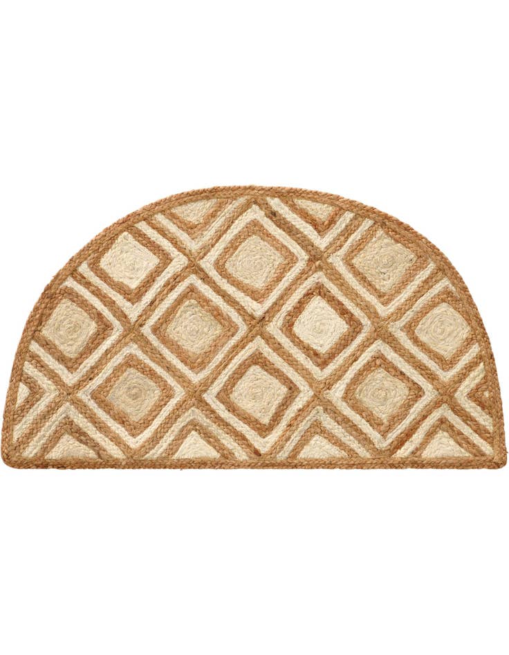 Detail image of 2' 2 x 3' 7 Handmade Braided Jute Hearth Rug