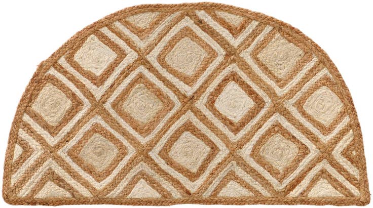 Detail image of 2' 2 x 3' 7 Handmade Braided Jute Hearth Rug