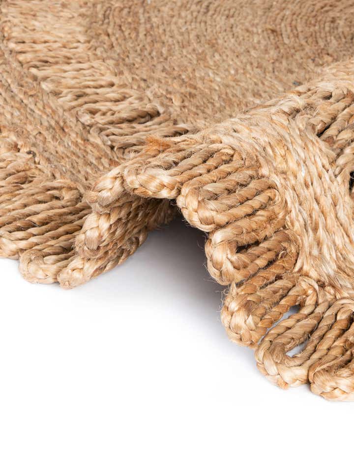 2' 2 x 3' 7 Handmade Braided Jute Hearth Rug