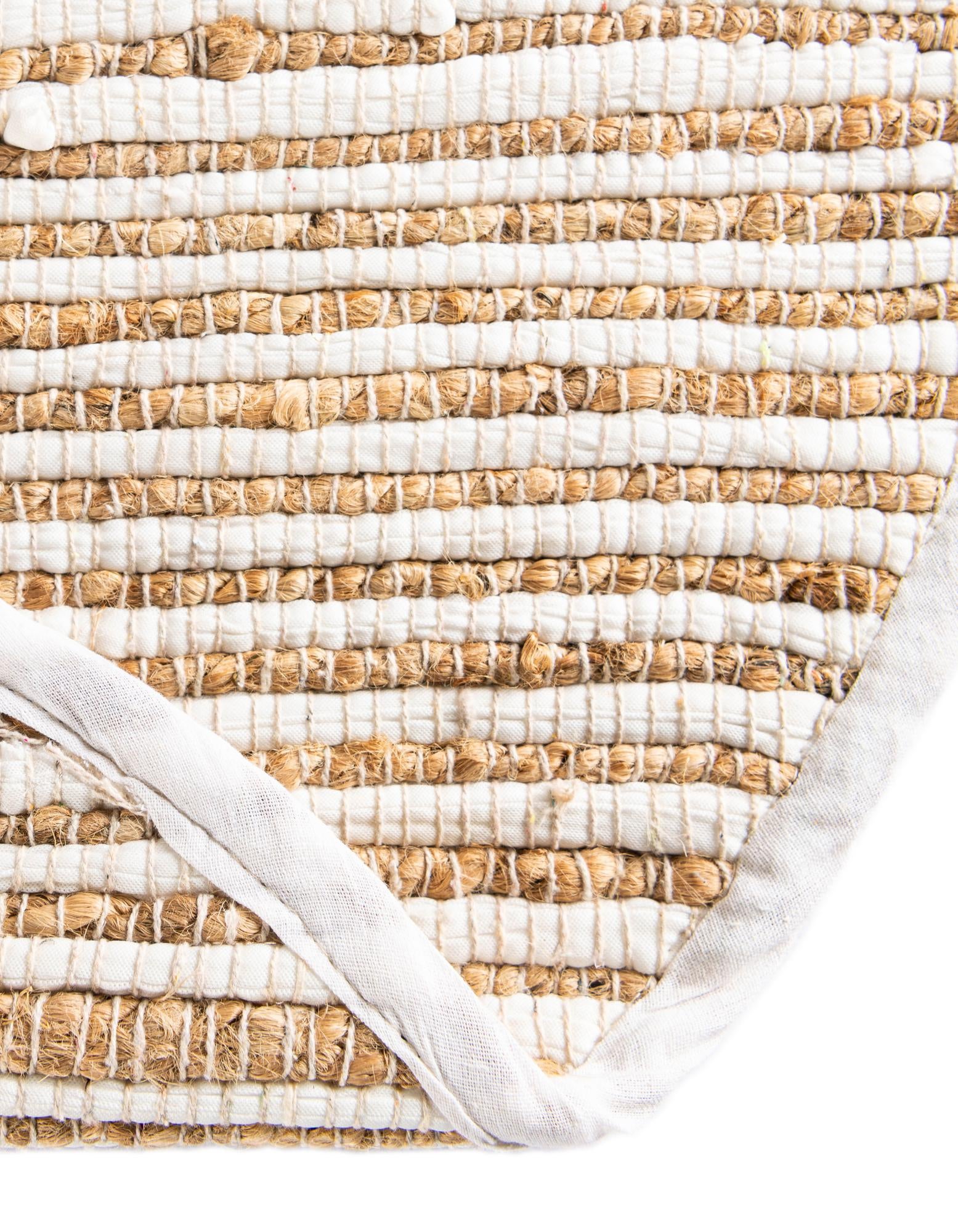 2' 2 x 3' 7 Hand Woven Chindi Jute Hearth Rug