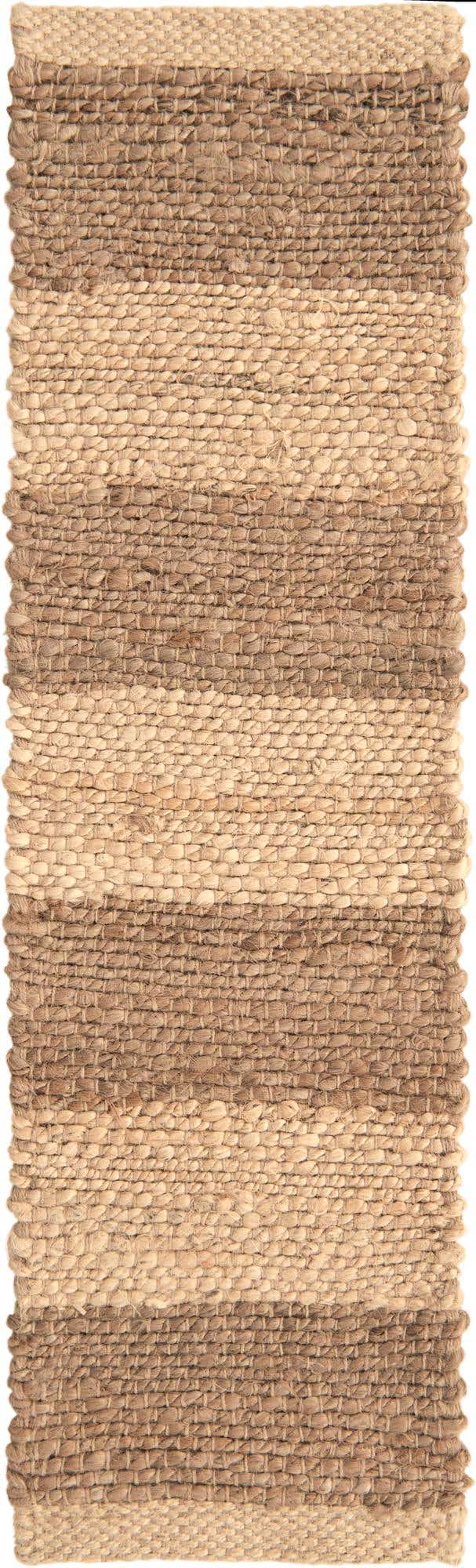 0' 9 x 2' 6 Hand Woven Braided Jute Stair Rug