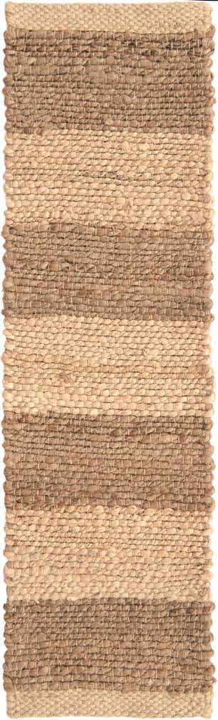 0' 9 x 2' 6 Hand Woven Braided Jute Stair Rug