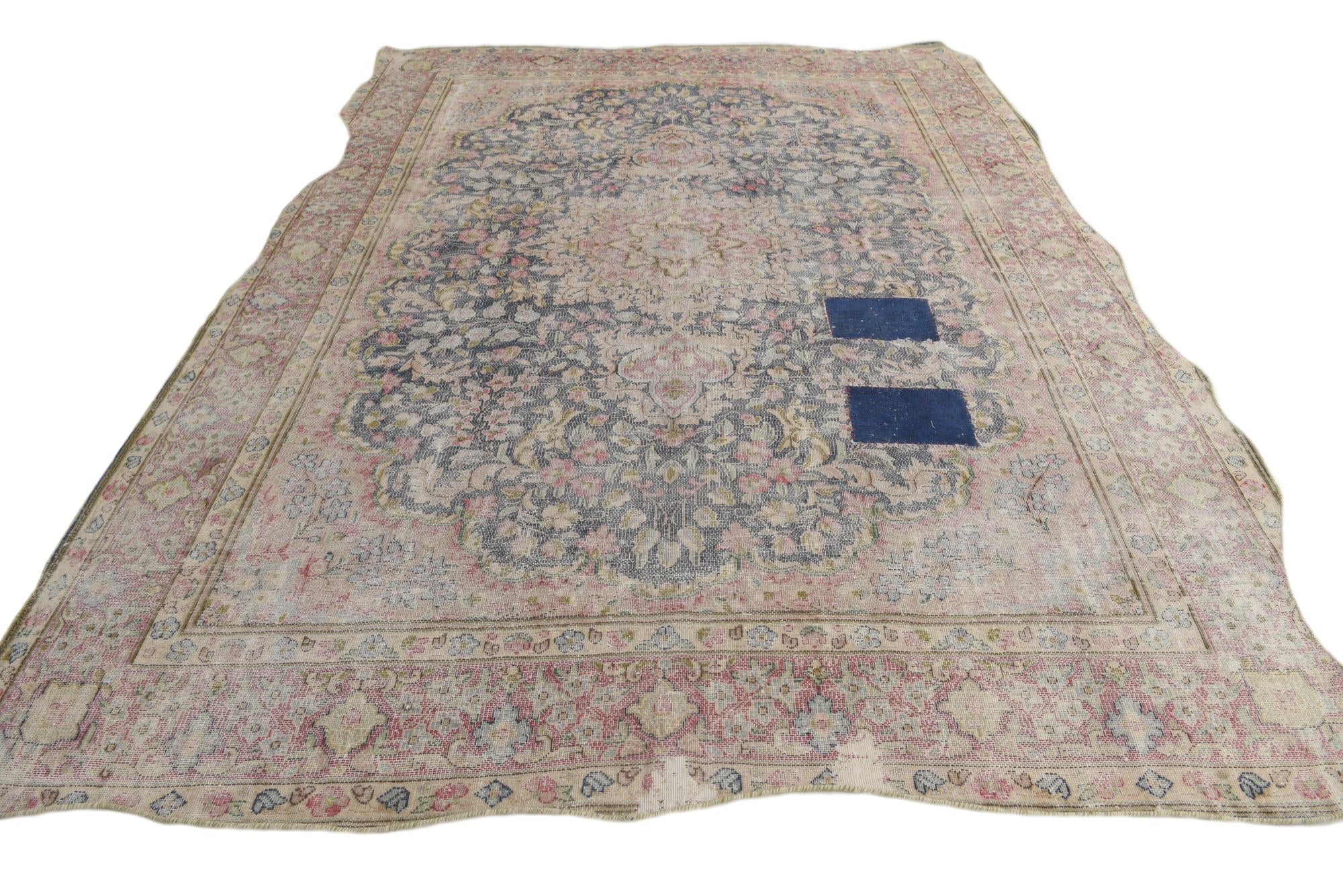 8' 8 x 11' 7 Hand Knotted Ultra Vintage Persian Wool Rug