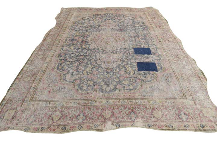 8' 8 x 11' 7 Hand Knotted Ultra Vintage Persian Wool Rug