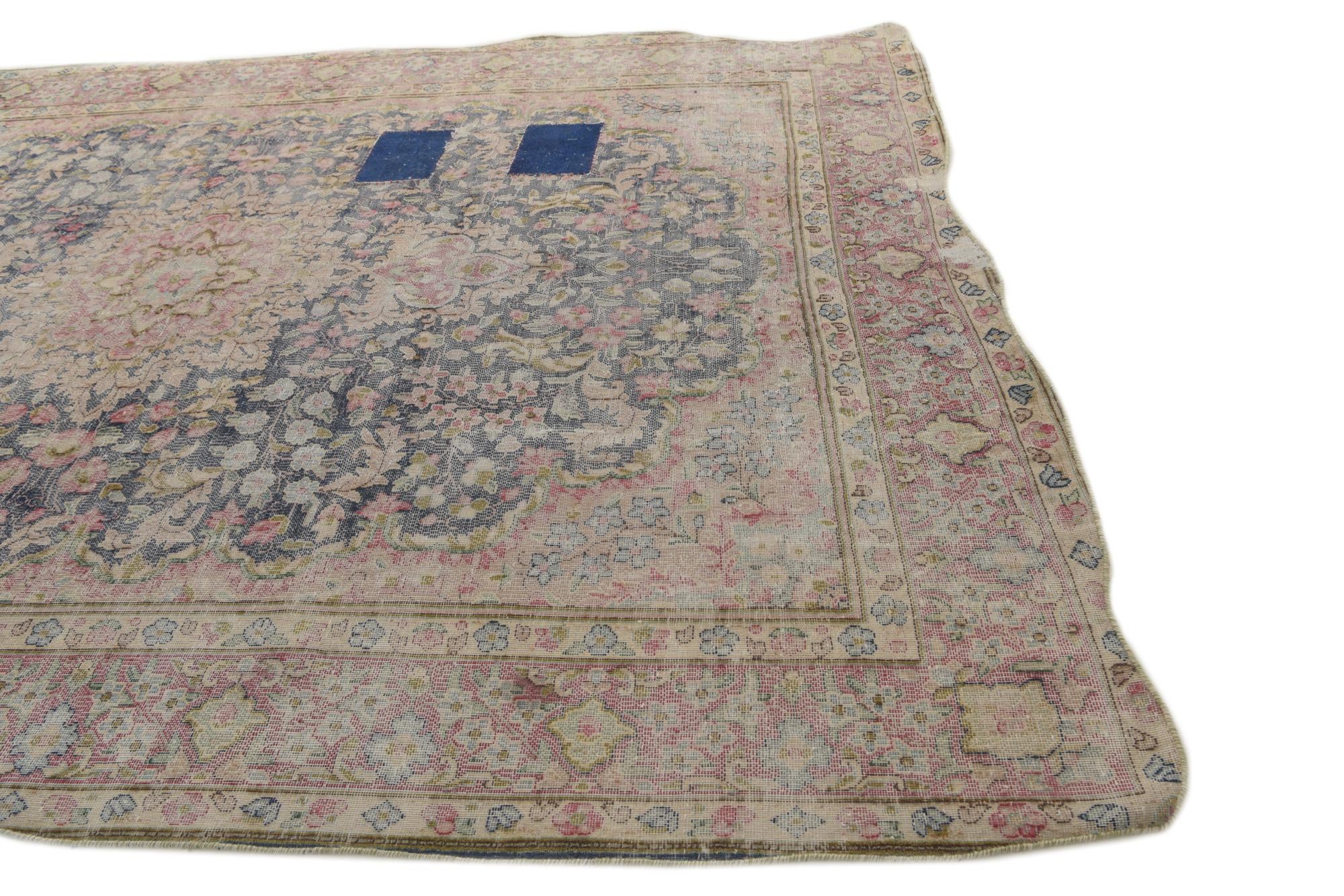8' 8 x 11' 7 Hand Knotted Ultra Vintage Persian Wool Rug