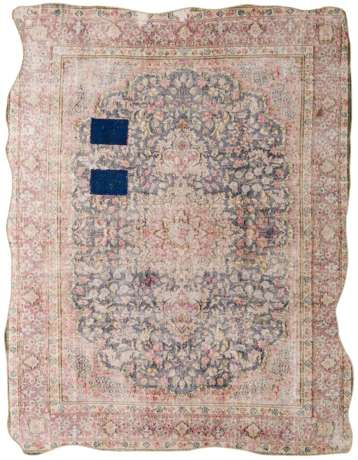 Detail image of 8' 8 x 11' 7 Hand Knotted Ultra Vintage Persian Wool Rug