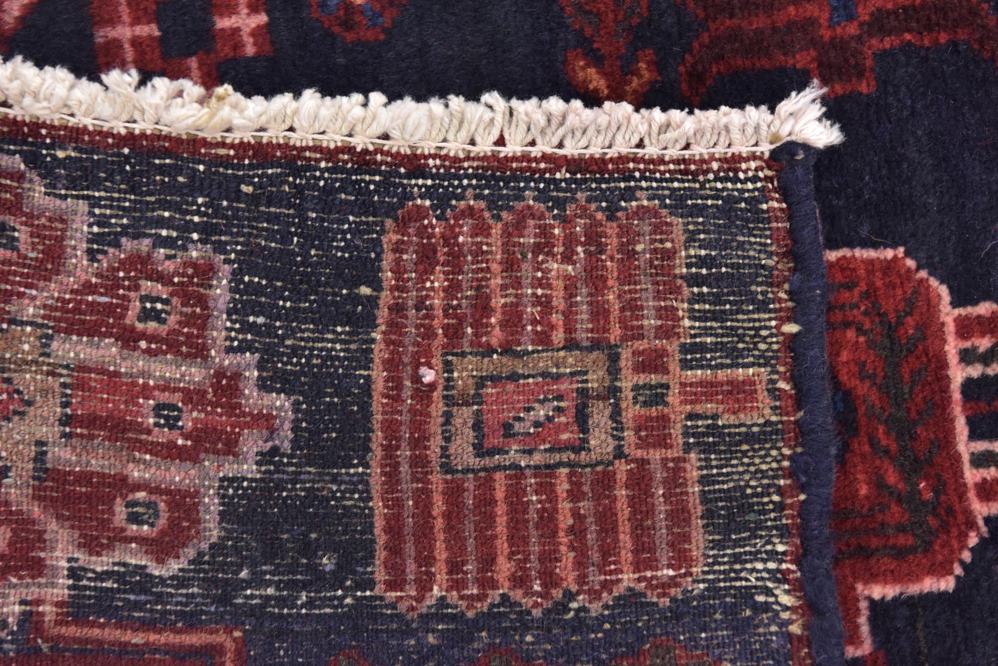 3' 8 x 9' 8 Hand Knotted Hamedan Persian Wool Runner Rug