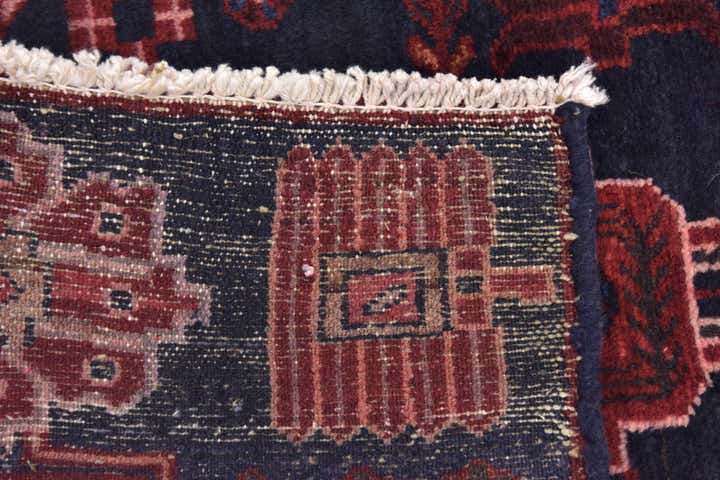 3' 8 x 9' 8 Hand Knotted Hamedan Persian Wool Runner Rug