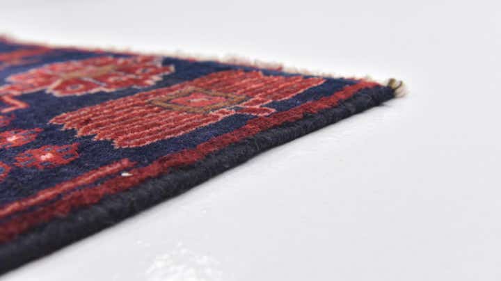 3' 8 x 9' 8 Hand Knotted Hamedan Persian Wool Runner Rug