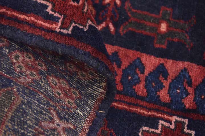 3' 8 x 9' 8 Hand Knotted Hamedan Persian Wool Runner Rug