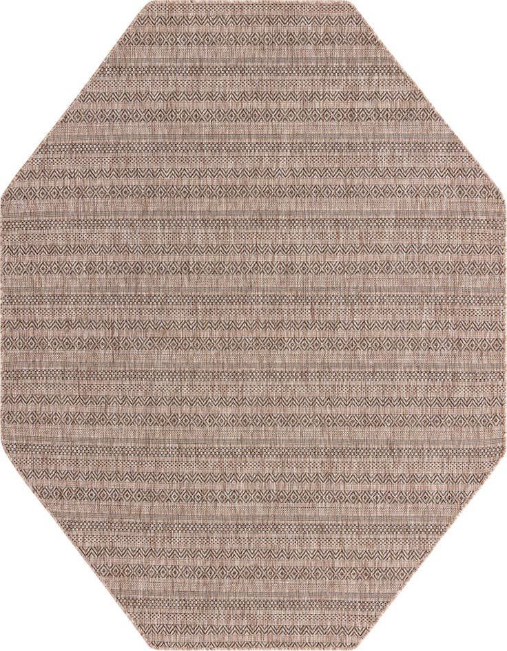Detail image of 7' 10 x 7' 10 Easy-Clean Ribbon Indoor / Outdoor Octagon Rug