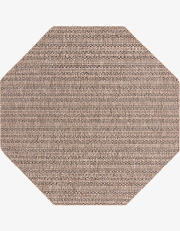 Natural Easy-Clean Ribbon Indoor / Outdoor Octagon Rug