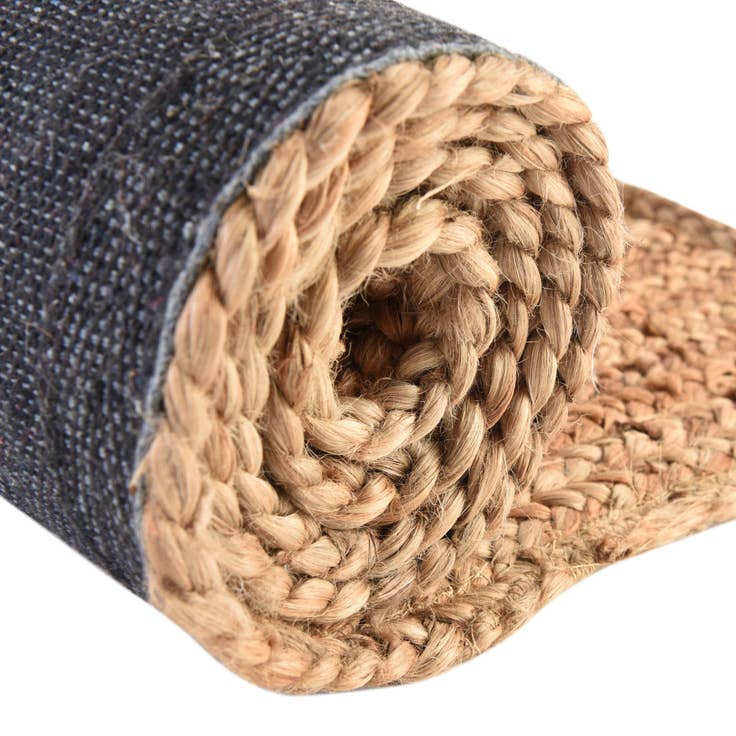 Detail image of 5' 1 x 8' Handmade Braided Jute Luxe Oval Rug