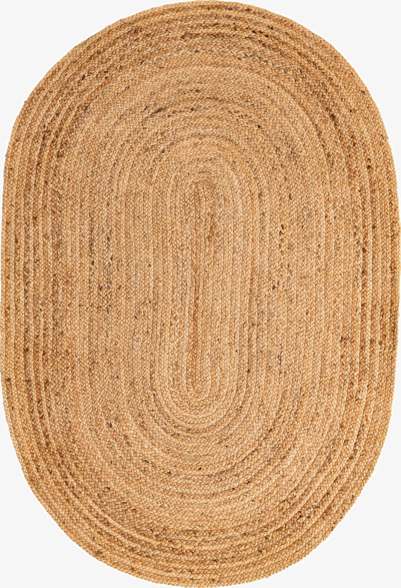 Primary image 4' 1 x 6' 1  Hand Braided Jute Luxe Oval Rug