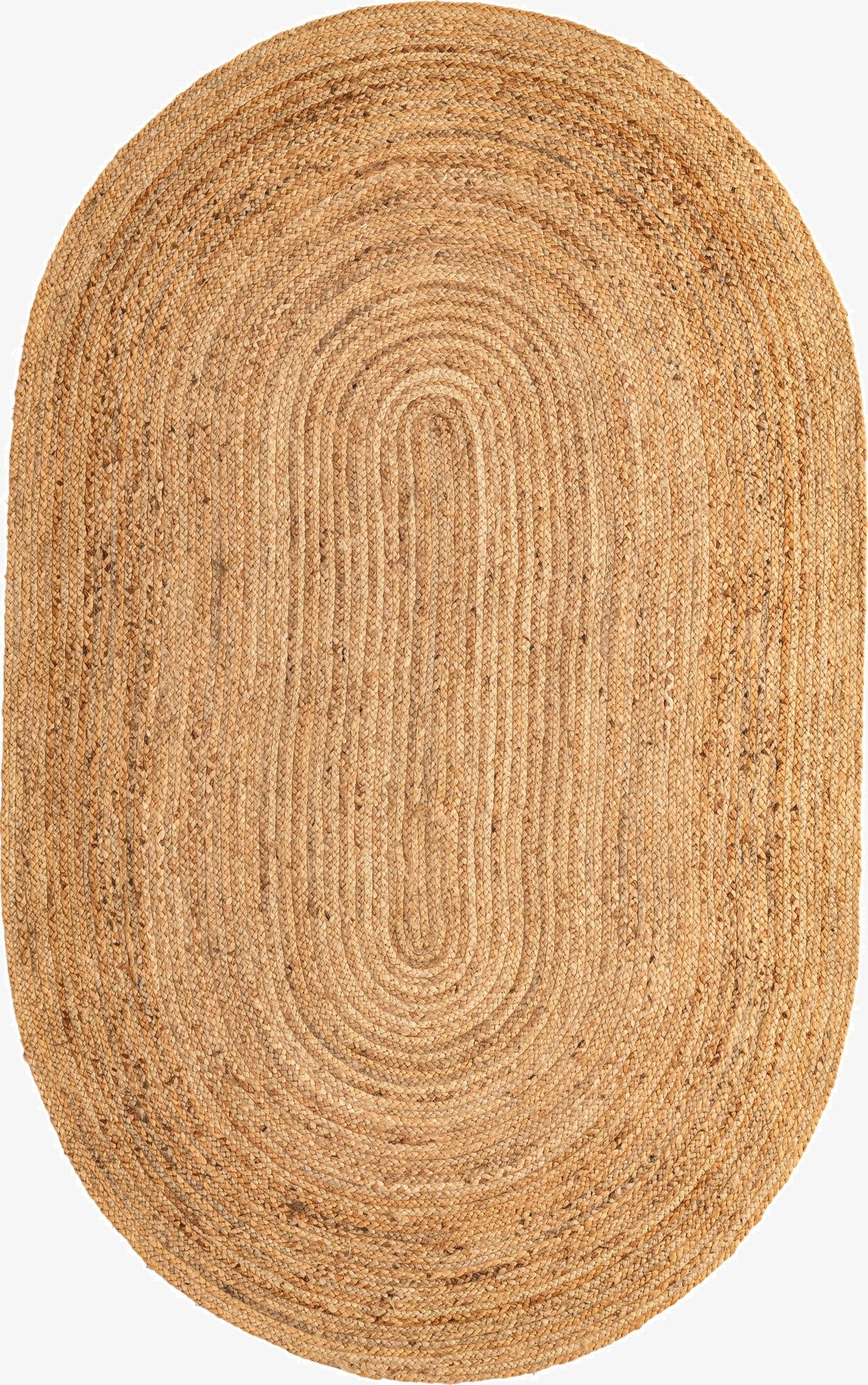 5' 1 x 8'  Hand Braided Jute Luxe Oval Rug