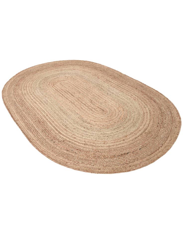 Detail image of 5' 10 x 8' 10 Handmade Braided Jute Oval Rug