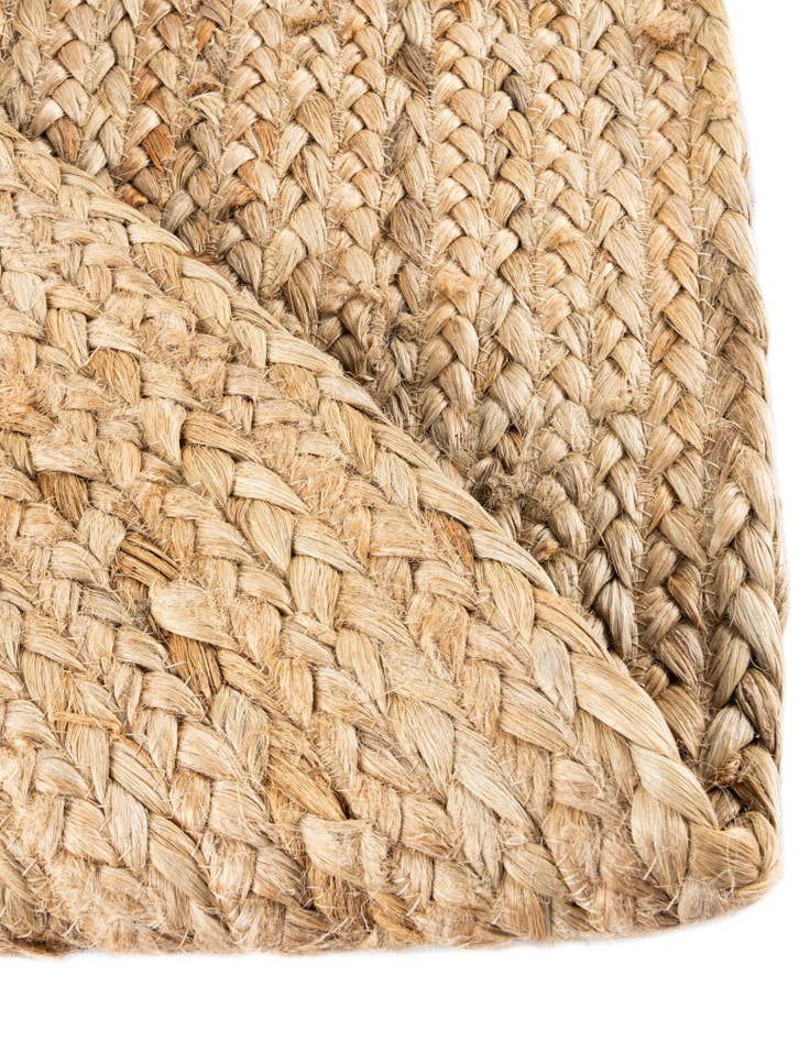 Detail image of 8' x 10'  Hand Braided Jute Oval Rug