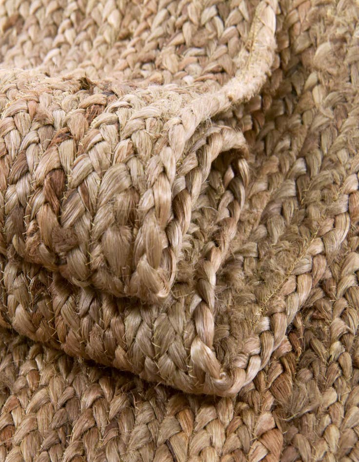 Detail image of 8' x 10'  Hand Braided Jute Oval Rug