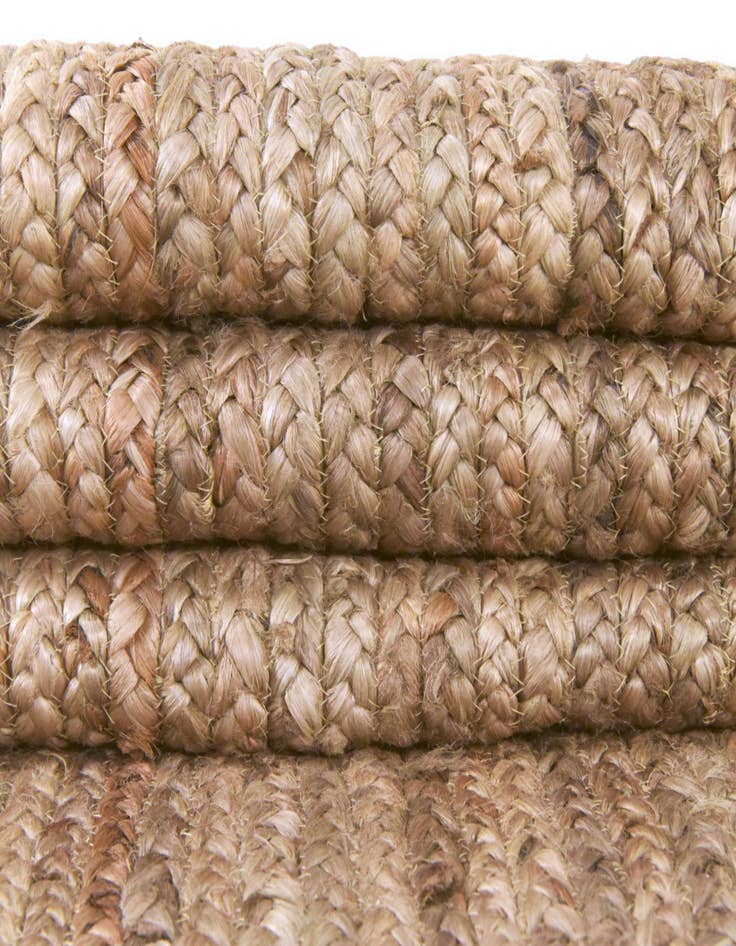 Detail image of 8' x 10'  Hand Braided Jute Oval Rug
