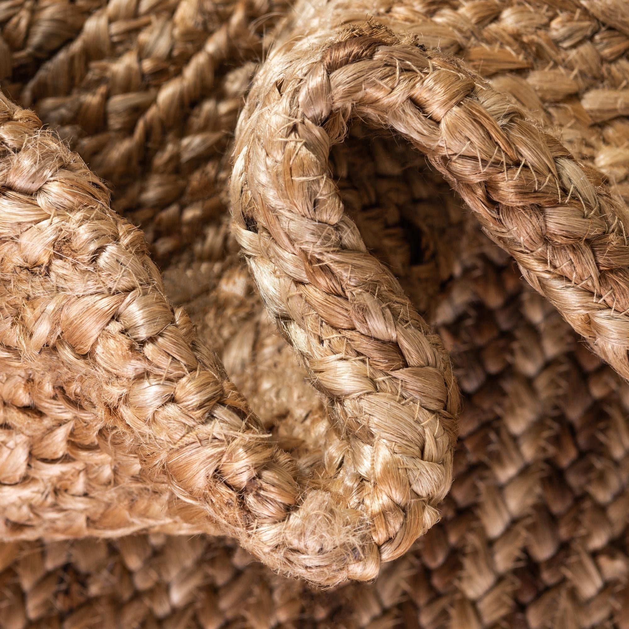5' 1 x 8' Handmade Braided Jute Oval Rug