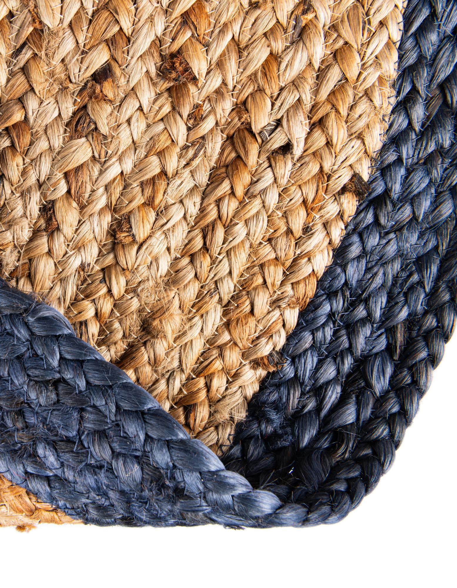 5' 1 x 8' Handmade Braided Jute Oval Rug
