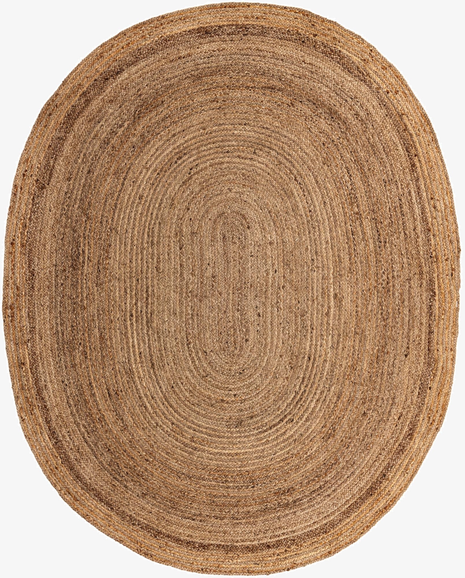 8' x 10'  Hand Braided Jute Oval Rug