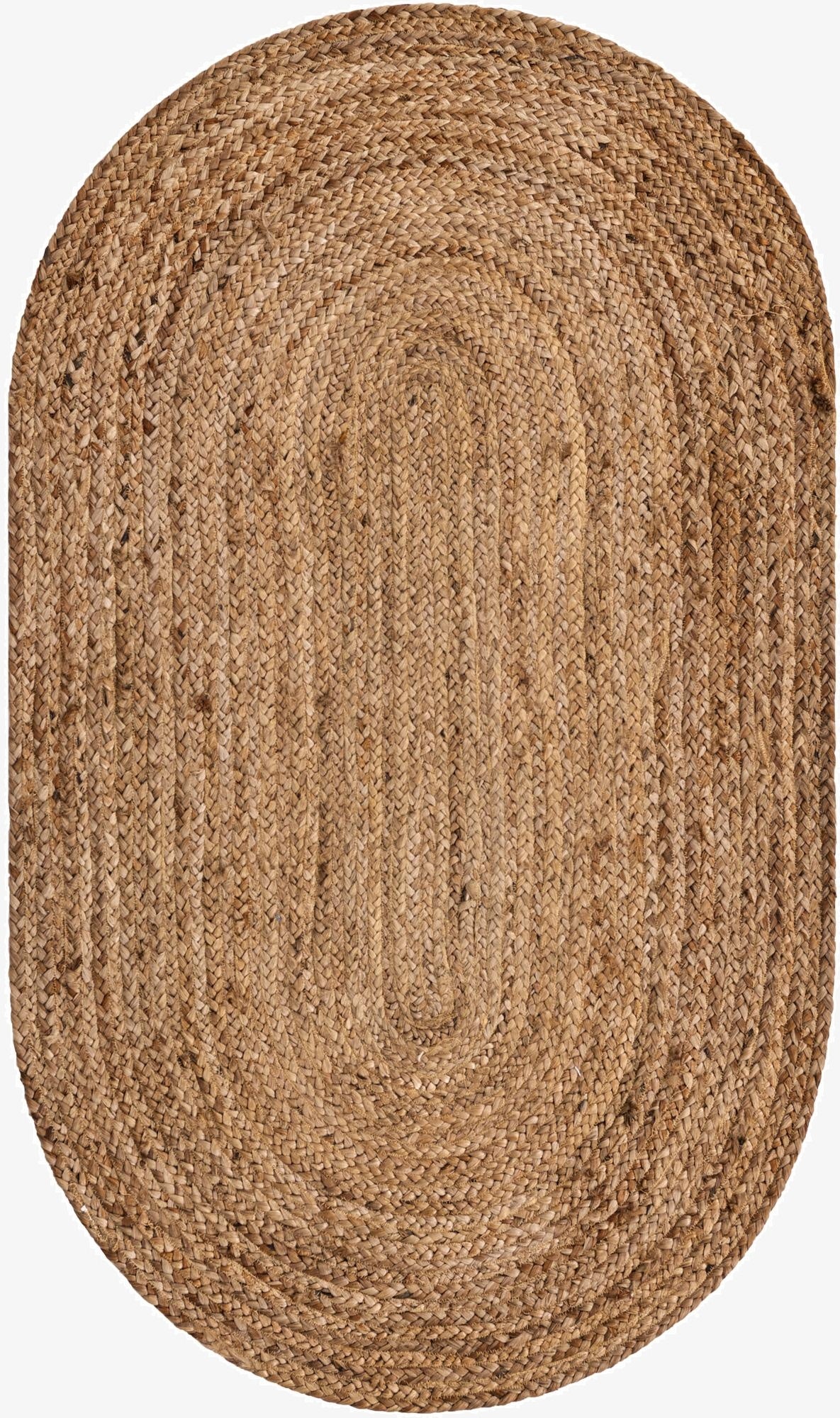 Primary image 3' 3 x 5' 1  Hand Braided Jute Oval Rug