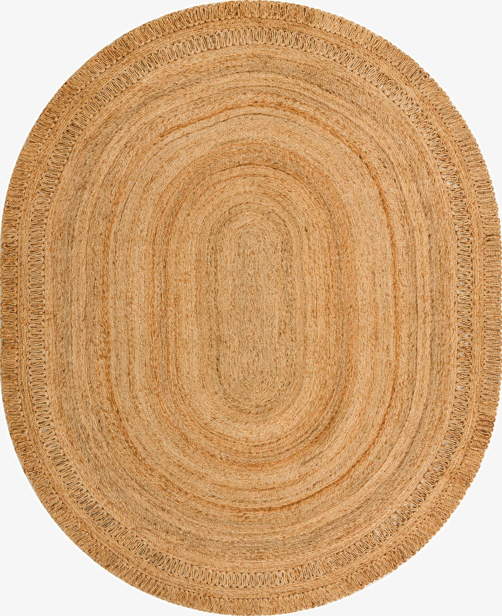 Primary image 7' 10 x 10'  Hand Braided Jute Oval Rug