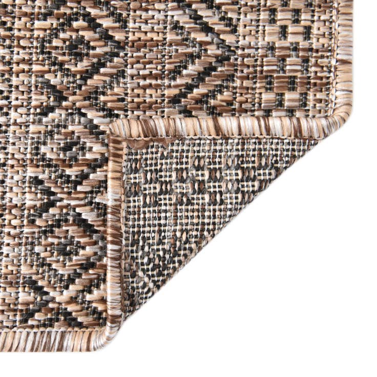 Detail image of 5' 3 x 8' Easy-Clean Striped Indoor / Outdoor Oval Rug