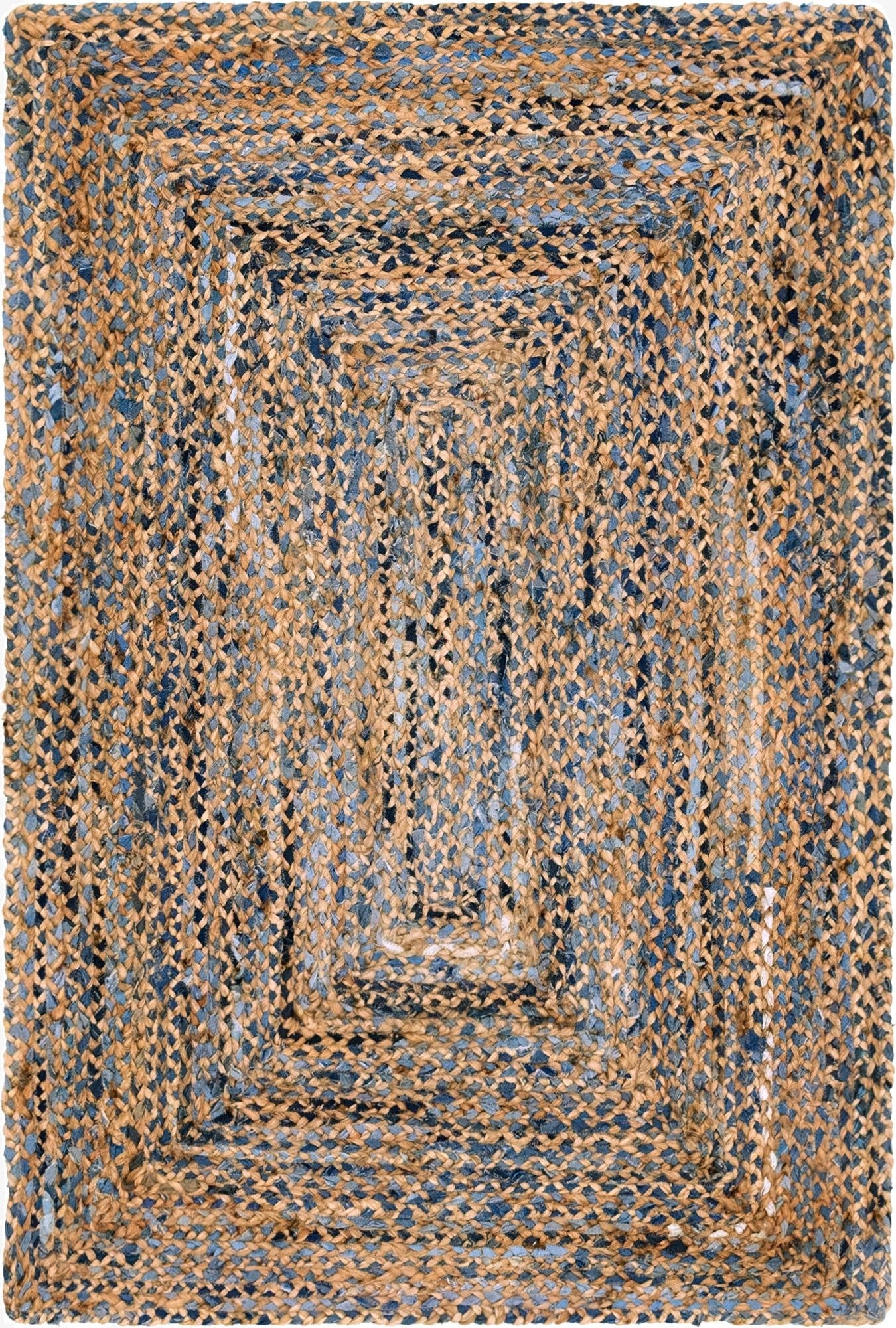 Primary image 4' 1 x 6' 1  Hand Braided Chindi Rug