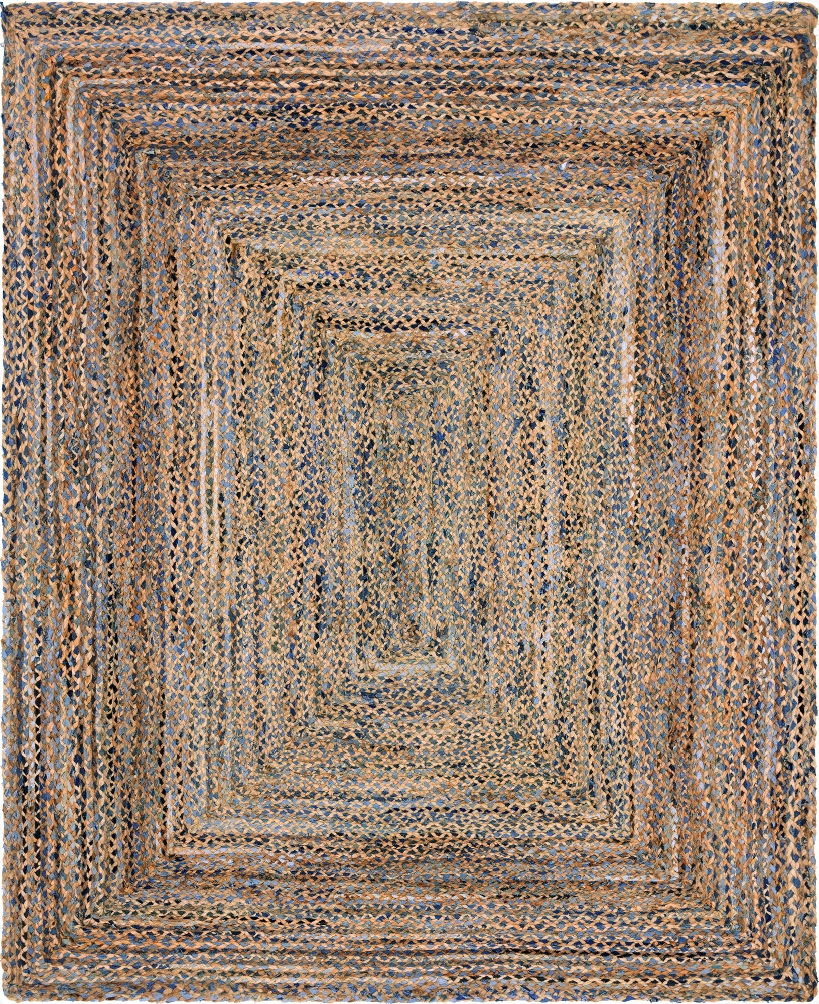 8' x 10'  Hand Braided Chindi Rug