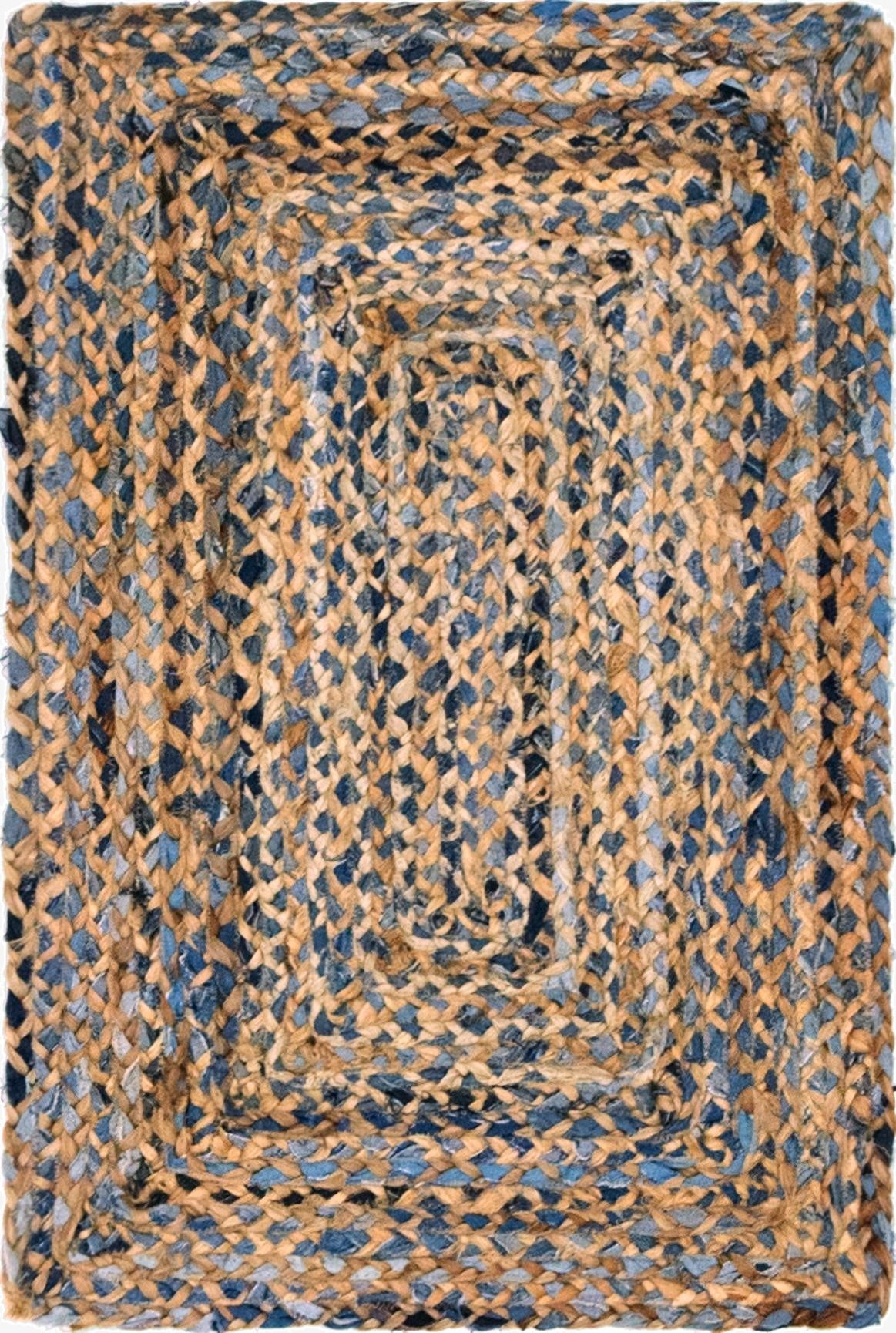 2' x 3' 1  Hand Braided Chindi Rug