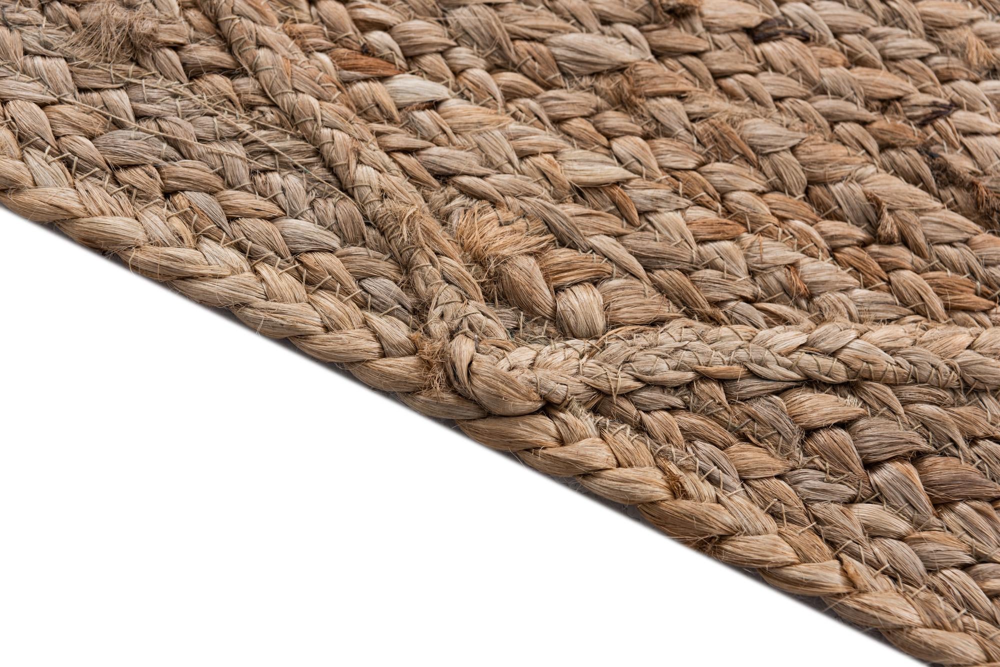 6' 10 x 12' 1 Hand Woven Braided Jute Rug
