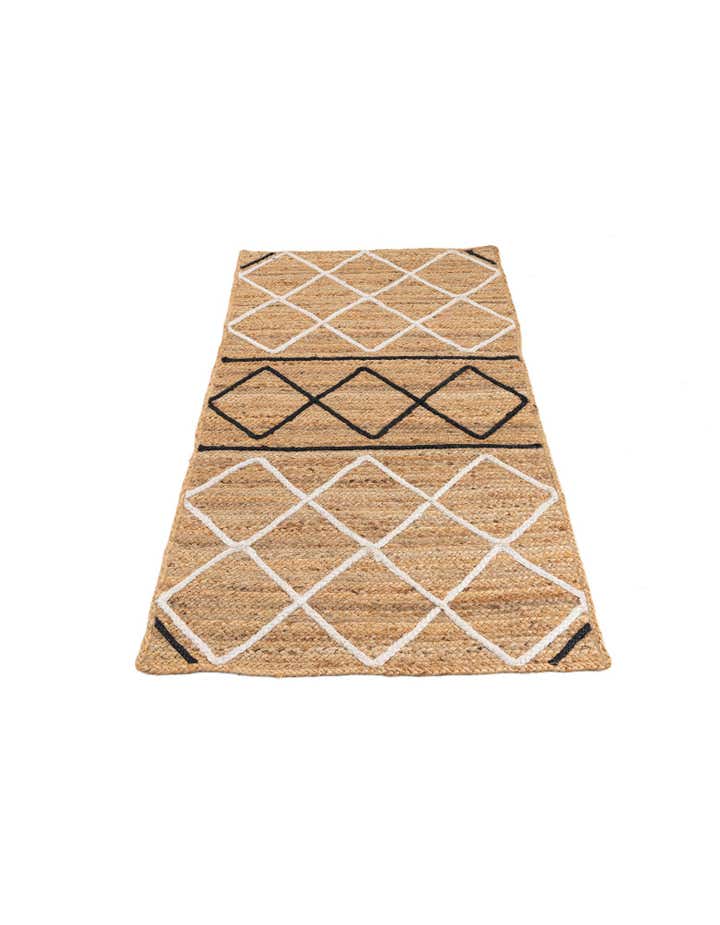 3' 1 x 5' 3 Handmade Braided Jute Rug