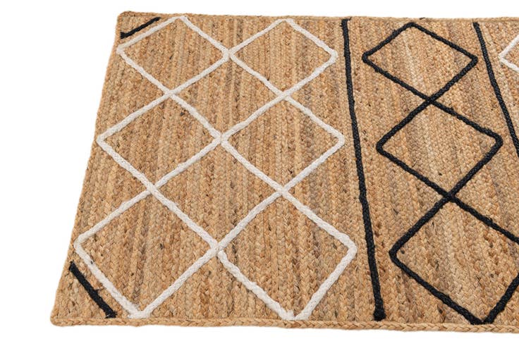 Detail image of 3' 1 x 5' 3 Handmade Braided Jute Rug