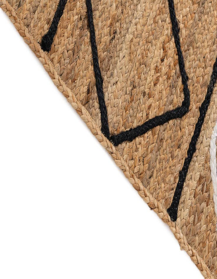 Detail image of 3' 1 x 5' 3  Hand Braided Jute Rug