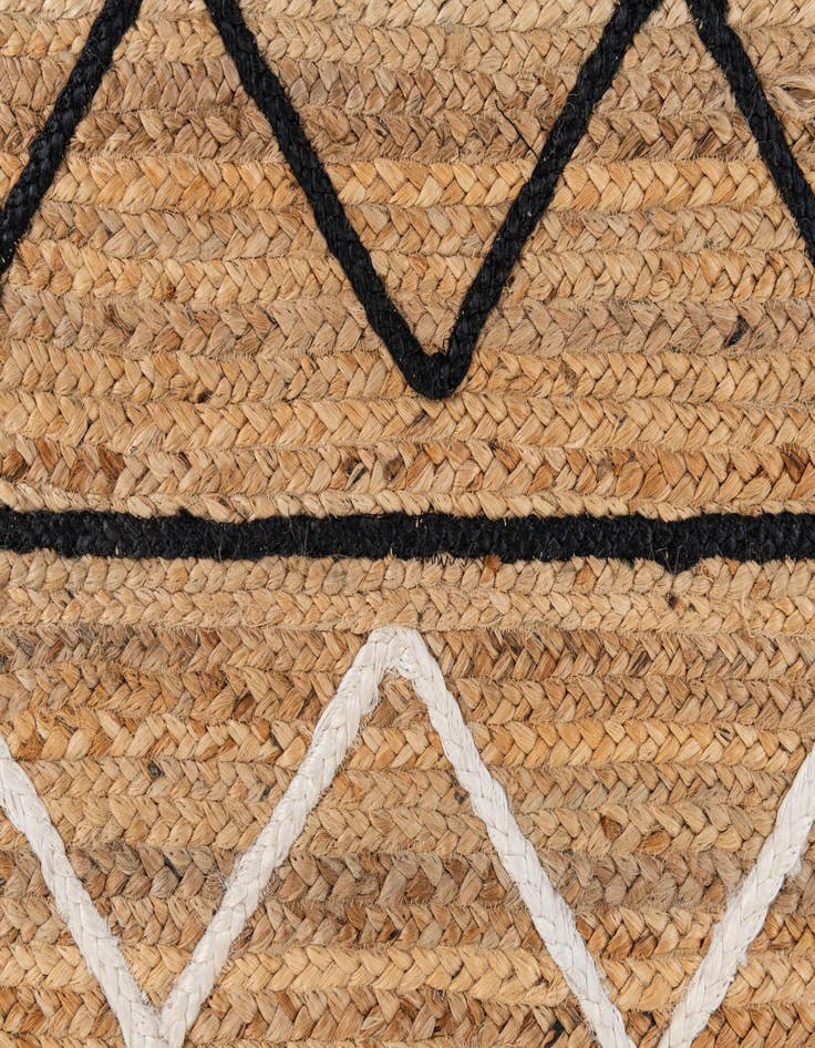 Detail image of 3' 1 x 5' 3  Hand Braided Jute Rug