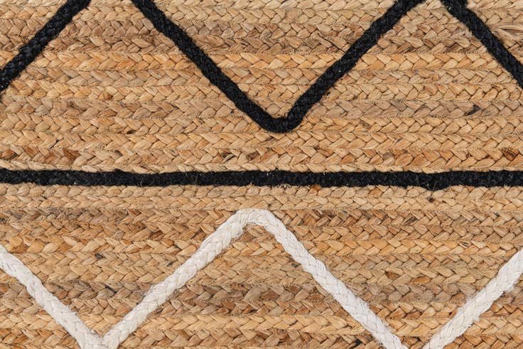 Detail image of 3' 1 x 5' 3 Handmade Braided Jute Rug
