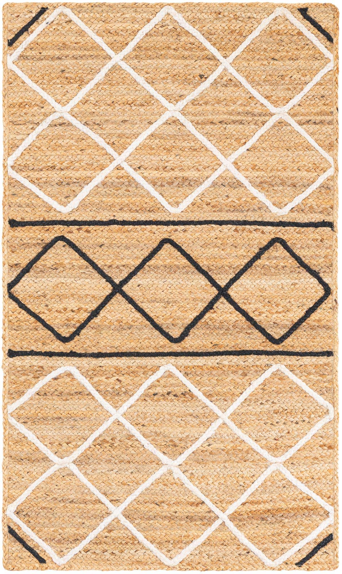 3' 1 x 5' 3 Handmade Braided Jute Rug