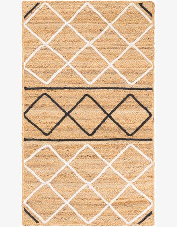 3' 1 x 5' 3 Handmade Braided Jute Rug