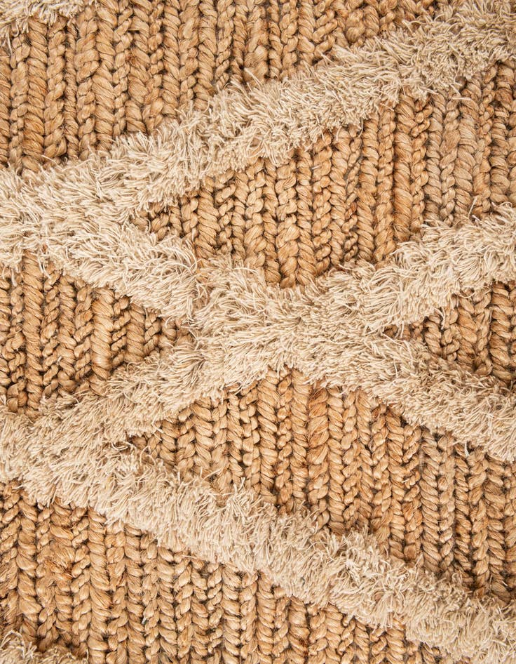 Detail image of 5' x 7' 4  Hand Braided Jute Rug