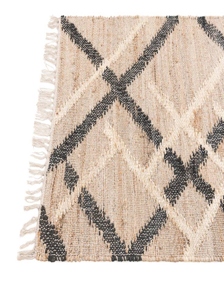 Detail image of 2' 1 x 3'  Hand Braided Jute Rug