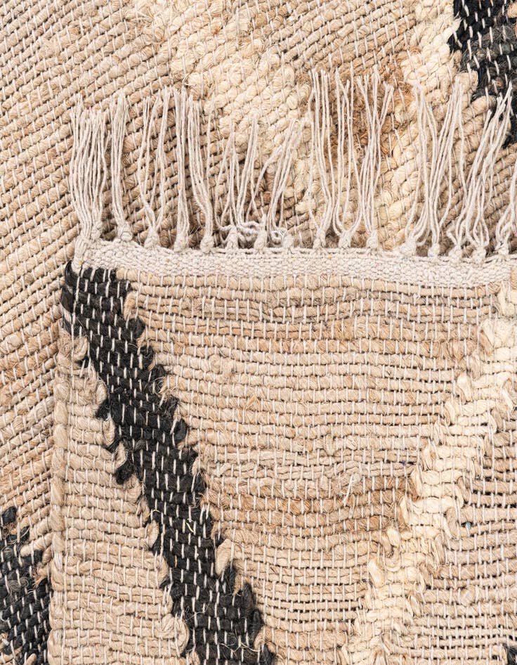 Detail image of 2' 1 x 3'  Hand Braided Jute Rug