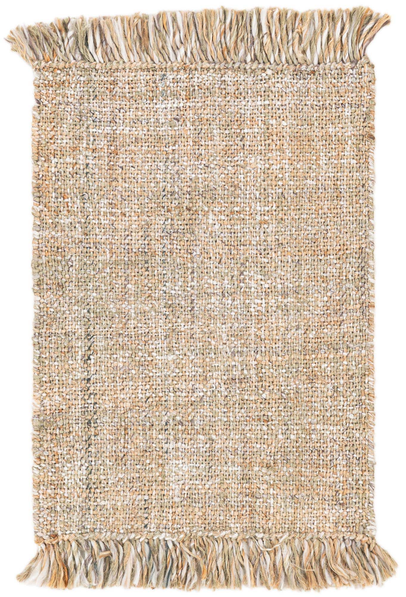 2' 2 x 3' Handmade Braided Jute Rug