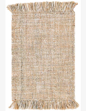2' 2 x 3' Handmade Braided Jute Rug